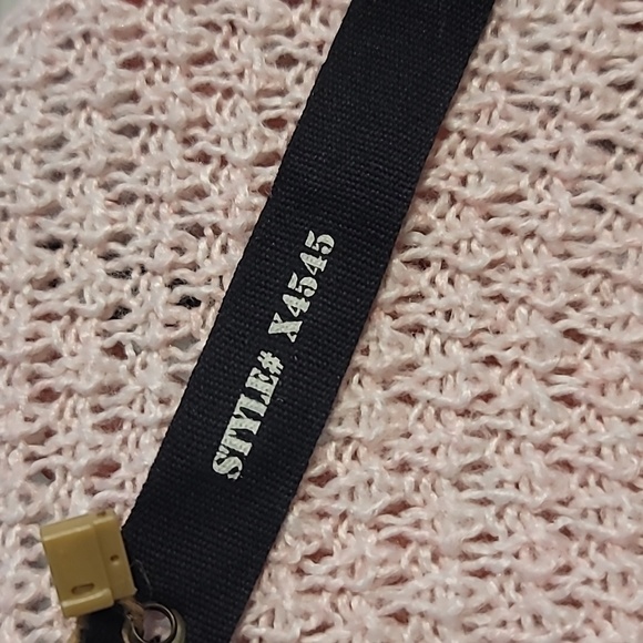 Moral Fiber Pullover Sweater Women's 3X Pink Open Knit Long Sleeve Light Y2K - Picture 9 of 11